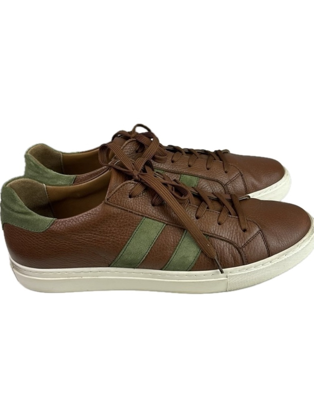 Luxurious VellaPais Duboce  Brown Men’s Leather Sneakers Sz 12 Made in Turkey